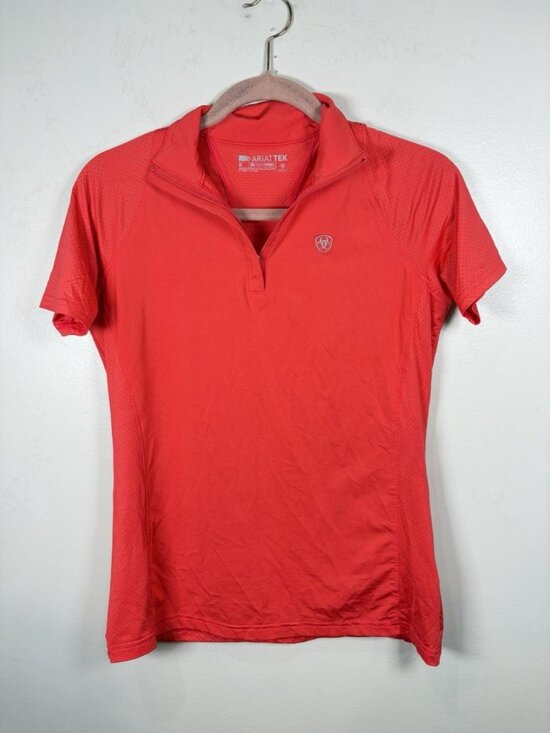 Ariat Tops - Ariat Tek Polo Shirt Women Medium 1/4 Zip Performance Equestrian Riding